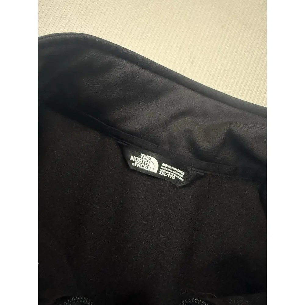 The North Face Soft Shell Black Jacket Men’s Size 2XL Blue Logo
